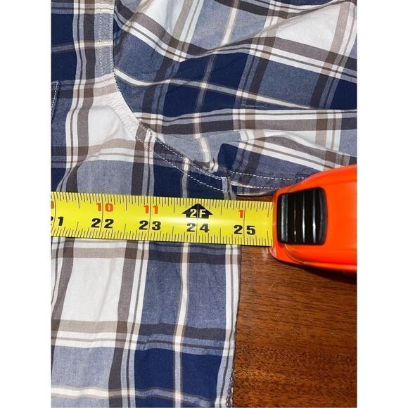 Carhartt Shirt Mens XL Blue Plaid Short Sleeve Button Up - Picture 3 of 5